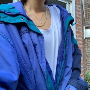 Vintage Columbia Blue Color Block Windbreaker